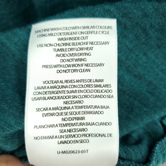 Seg'ments 100% Merino Wool Crew Neck Long Sleeve Base Layer Top XL Teal/Blue - Picture 14 of 14